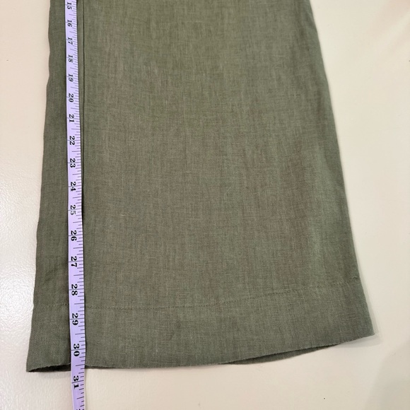 Madewell The Harlow High Rise Wide Leg Pant in 100% Linen in Distant Surplus 2 - Picture 11 of 16